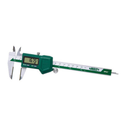 DIGITAL CALIPER WITH CARBIDE TIPPED JAWS, IP67 dust/waterproof (no data output), 0-6"/0-150mm