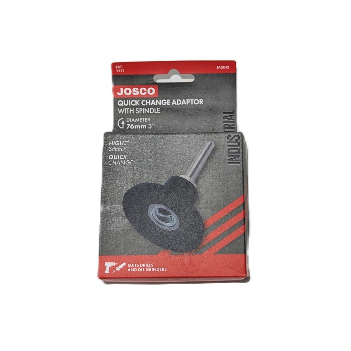 Quick Change Adaptor 3" 76mm with 1/4" Spindle