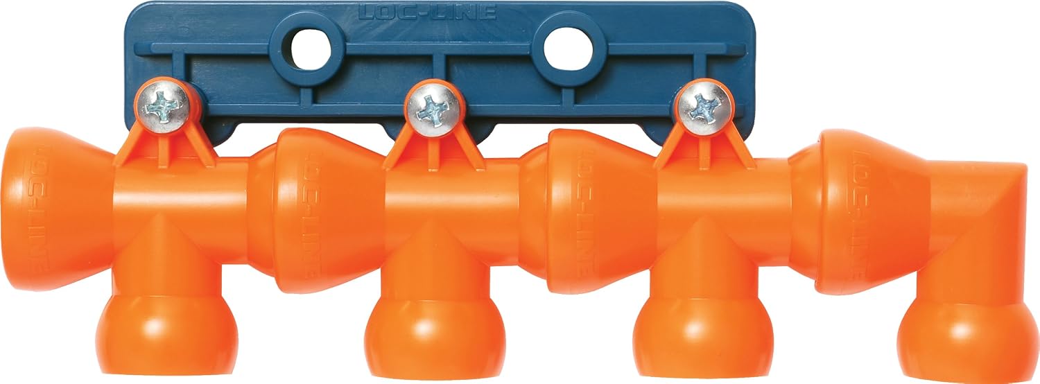 Loc-Line Coolant Hose Component, Acetal Copolymer, 8 Piece Modular Manifold Kit, 1/2" Hose ID