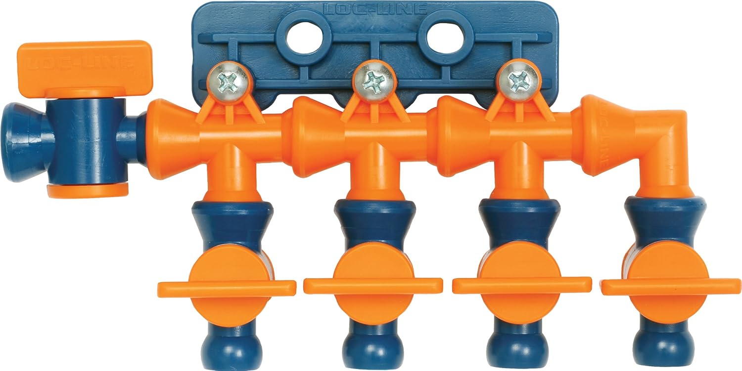 Loc-Line Coolant Hose Total Flow Control Manifold, Acetal Copolymer, 1/4" Hose ID