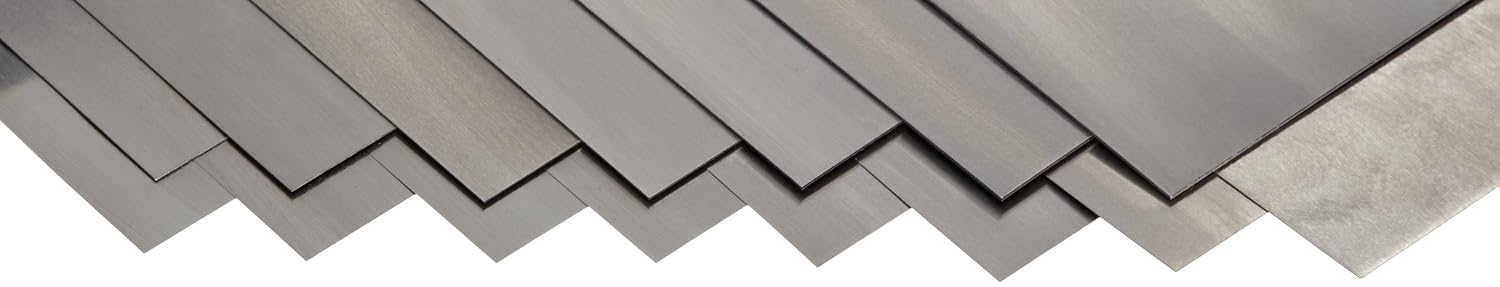 Precision Brand Carbon Steel Shim Stock Assortment, 0.001" to 0.031" Thick, 6" Width, 12" Length (Pack of 15)