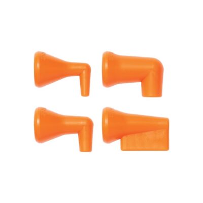 Loc-Line Coolant Hose 90 Degree Nozzle Kit, Acetal Copolymer, 4 Piece, 1/4" Hose ID