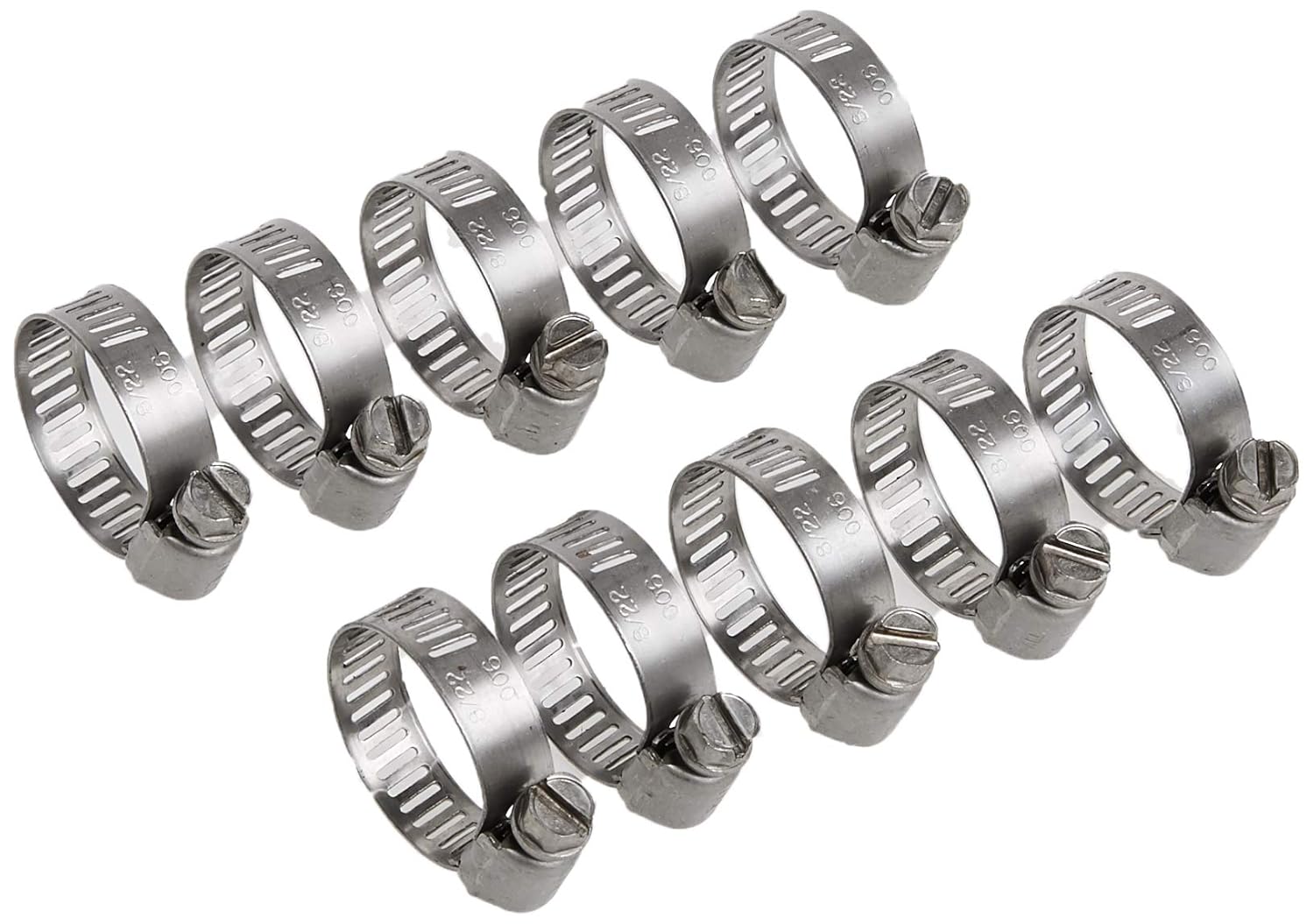 Precision Brand M20S Micro Seal, Miniature All Stainless Worm Gear Hose Clamp, 7/8" - 1-3/4" (Pack of 10) - Image 2