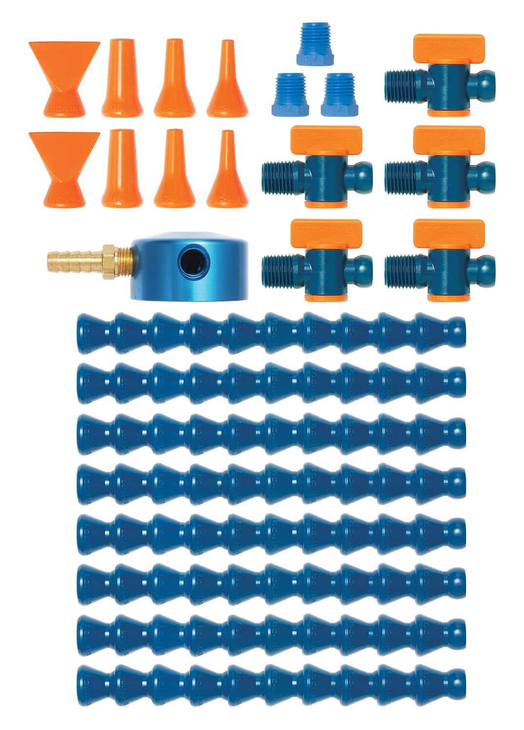 Loc-Line Coolant Hose Magnetic Base Manifold Super Kit, 25 Piece, 1/4" Hose ID