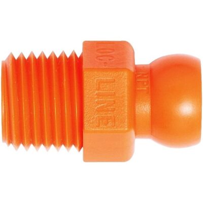 Loc-Line Coolant Hose Component, Acetal Copolymer, Connector, 1/4 Hose ID, 1/4 NPT (Pack of 4)