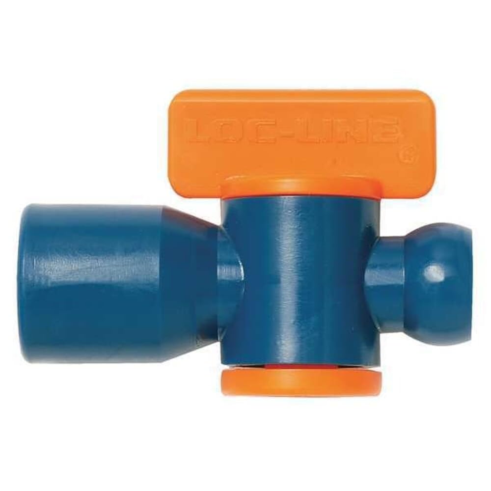 Loc-Line Coolant Hose Component, Acetal Copolymer, Valve, 1/4" Hose ID, 1/4" NPT Female, 100 PSI (Pack of 10)