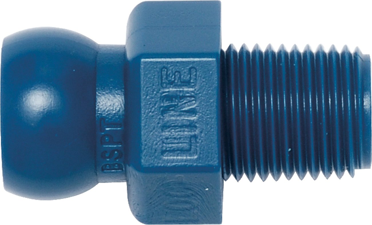 Loc-Line Coolant Hose Component, Acetal Copolymer, Connector, 1/4" Hose ID, 1/8" BSPT (Pack of 4)