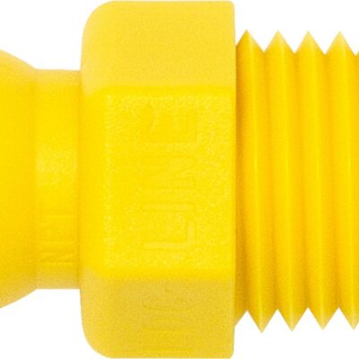Loc-Line Acid Resistant Coolant Hose Component, Yellow Polyester, Connector, 1/4" Hose ID, 1/4" NPT (Pack of 4)