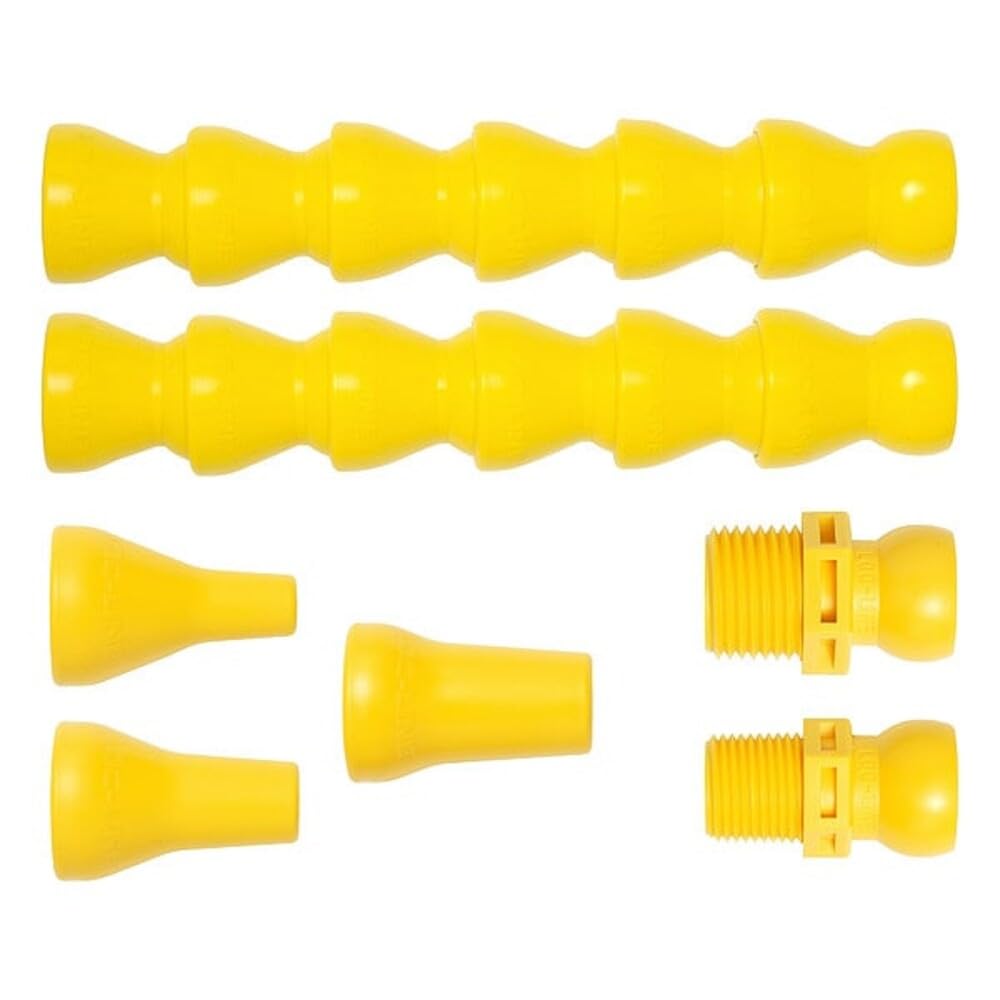 Loc-Line Acid Resistant Coolant Hose Assembly Kit, Yellow Polyester, 7 Piece, 1/2" Hose ID