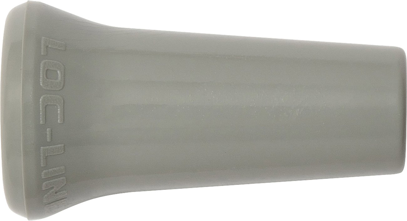 Loc-Line Coolant Hose Component, Gray Acetal Copolymer, Round Nozzle, 1/4" Diameter, 1/4" Hose ID (Pack of 50)