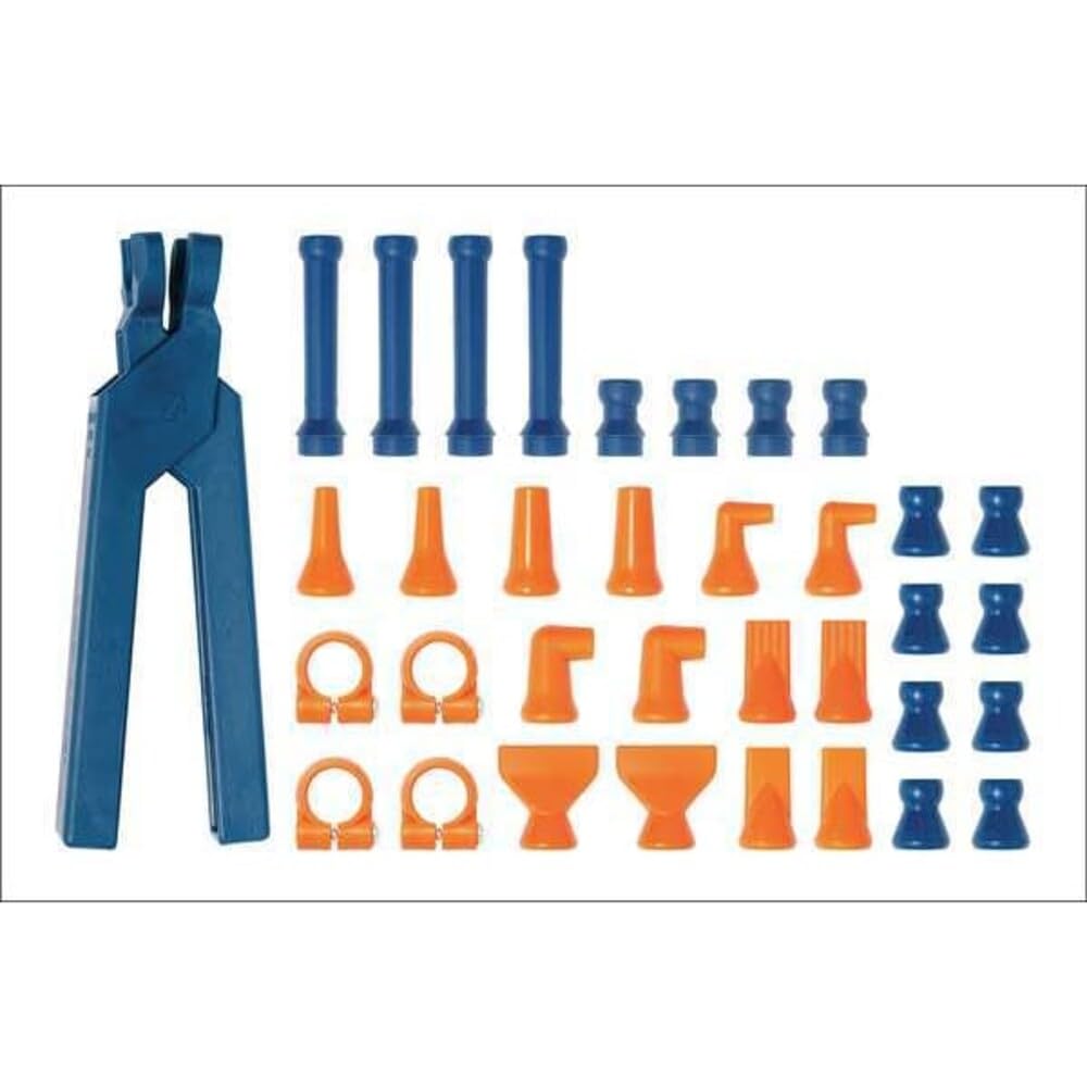 Loc-Line Coolant Hose HAAS Lathe Adaptor Kit, Acetal Copolymer, 35 Piece, 1/4" Hose ID