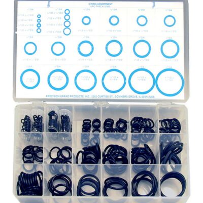 Precision Brand 12930 300 Piece O Ring Assortment, Buna-N 70 Durometer Rubber, Plastic Compartment Box