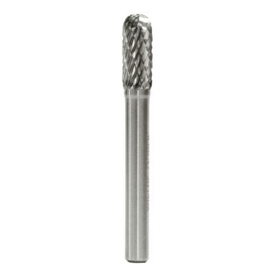 Burr DCut 8x19 1/4" Shank Cylinder Ball Nose Carbide SC-2