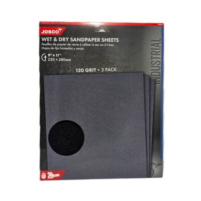Sandpaper Wet & Dry  9"(230mm) x 11"(280mm) 120grit 3pack