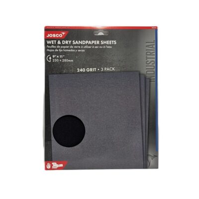 Sandpaper Wet & Dry  9"(230mm) x 11"(280mm) 240grit 3pack